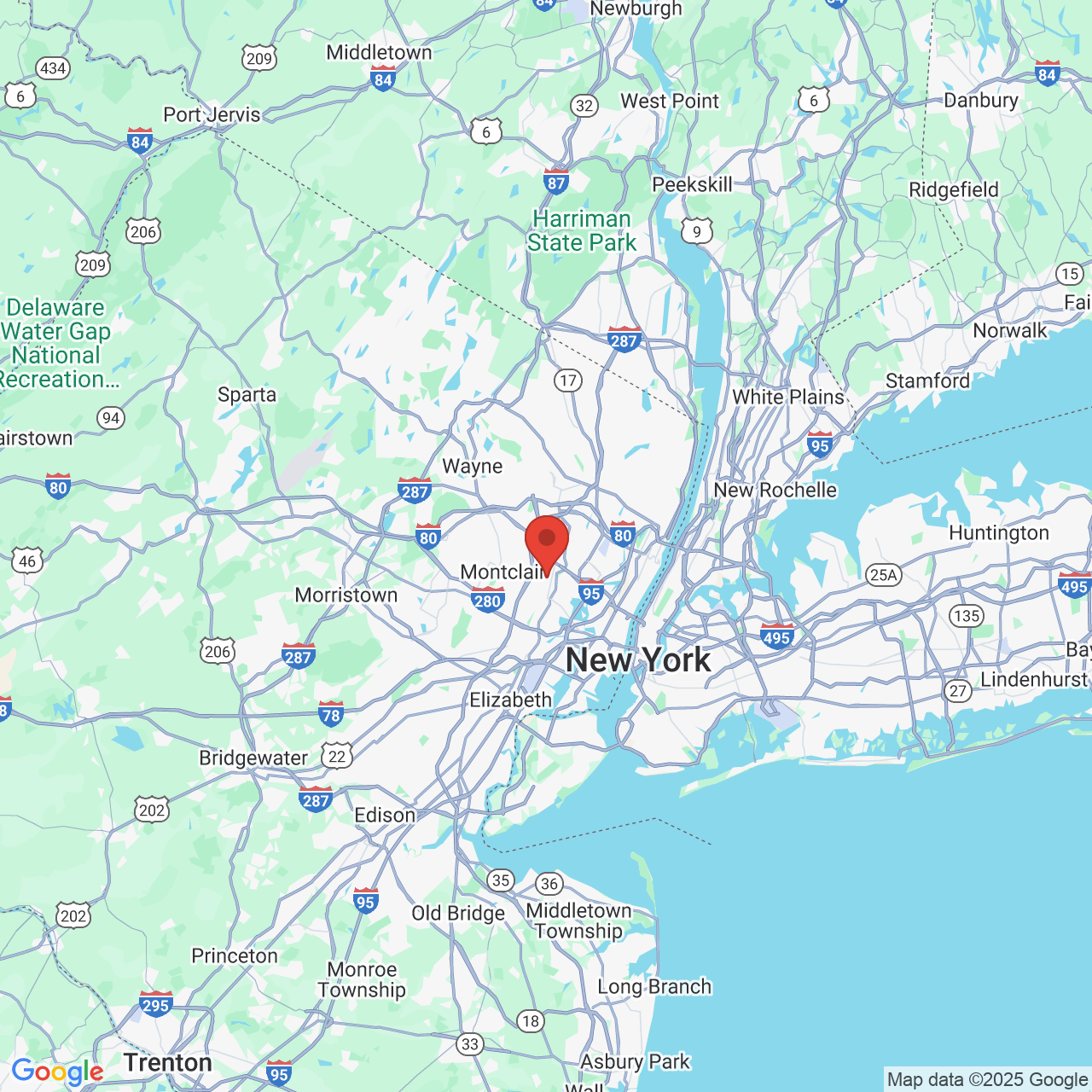 Google map image of our location in 184 Centre St Nutley, NJ